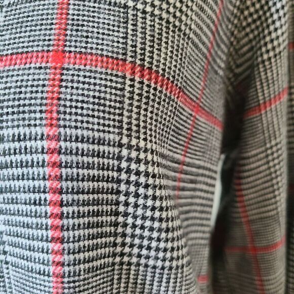 Foxcroft NYC Shirt Sz 4P Petite Panel Plaid Red Black Holiday Button Up‎ NEW NWT - Picture 4 of 10